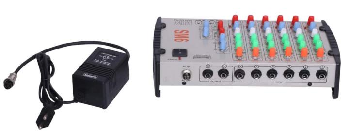 STRANGER SM6 6-channel Stereo Echo Audio Mixer with TRS/Jack Inputs.