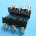 2Pcs Female Stereo Audio Video Socket 3 Positions AV RCA Socket Connector Panel Mount Adapter For Audio Video TV DVD Computer Speaker Cables.