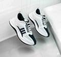 New 2026 Collection Comfortable Stylish & Fashionable Sports Look, Lace Up, Slip-on & Pull-on, Light Weight - White and Black Color Combination Sneaker For Men. 201.