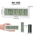 Big Digital Countdown Days Timer Clock - 999 Days Count Down Clock Timer for Graduation Lab Kitchen (White). 