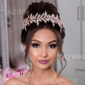 TAZIRN New 5A Cubic Zirconia Wedding Hairband for Bridal CZ Leaf Headband Birthday Party Sweet 16 Headpieces Jewelry Accessories.