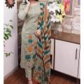 Exclusive High Quality Cotton Salwar Kameez Unstitched Skin Print Three Piece For Women. 
