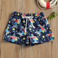 2021 Summer Kids Baby Boy Beach Shorts 0-4Y Toddler Dinosaur/Leaf/Tortoise Print Drawstring Shorts Bottom Holiday Beach Swimwear. 
