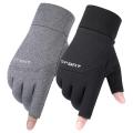 【Bestselling Product】 1 Pair Winter Fishing Gloves Women Men Universal Keep Warm Fishing Protection Anti-slip Gloves 2 Cut Fingers Outdoor Angling. 