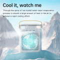 Desk Air Cooler Fan with Colors LED Light Modes for Desk Nightstand Coffee Table-E. 