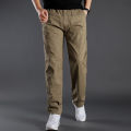 L-6XL Cargo Pants Mencket Out Door Full Length Pants Male Simple Black Straight Trousers Homme Loose Cotton Casual Pants Grey. 