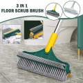 Bathroom Cleaning Brush with Wiper 2 in 1_FB-2005 Tiles Cleaning Brush Floor Scrub Bathroom Brush with Long Handle Rotatable Head. Bathroom Floor Cleaning Brush (2 in 1 Cleaning Brush). 