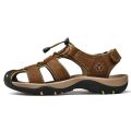 ZUNYU New Male Shoes Leather Men Sandals Summer Men Shoes Beach Sandals Man Fashion Outdoor Casual Sneakers Size 48.
