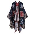 Thicken Winter Shawl Wraps Cape Women Fall Ponchos Plus Size Block Plaid Open Front Sweater Fleece Scarf Coat Holiday Outfits. 