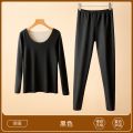 Autumn and Winter Dralon Seamless Thermal Underwear Women's Suit Thickened Double-Sided Brushed Heating Long Sleeve Underwear Long Johns.