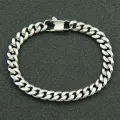 ins style personality hip hop titanium steel bracelet retro literary hipster miami arc chain steel bracelet bracelet. 