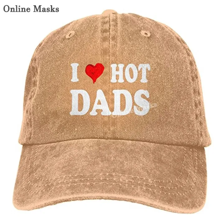 %E3%80%90Nice%20Day%20Toy%20Findings%20Store%E3%80%91%EF%BC%88NEW%EF%BC%89I%20Love%20Hot%20Dads%20I%20Heart%20Dads%20Love%20Hot%20Dads%20Hat%20Cap%20Adjustable%20Washable%20Cowboy%20Hat%20Denim%20Cap%20for%20Man%20-%20Image%202