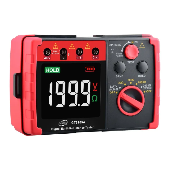 BENETECH GT5105A Digital Earth Resistance Tester 2000? Megohmmeter Ground Tester