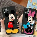 Mickey Minnie Mouse Disney Phone Case For Apple iPhone 15 14 13 12 11 XS XR X 8 7 Pro Max Plus Soft Silicone Black Cover. 