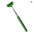 Portable Extendable Telescopic Metal Backscratcher/Back Scratcher in Green. 