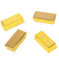 Plastic Fake Gold Bullion Simulated Golden Brick Fake Glittering Gold Bar Paperweight Door Stop Movie Prop Novelty Gift. 