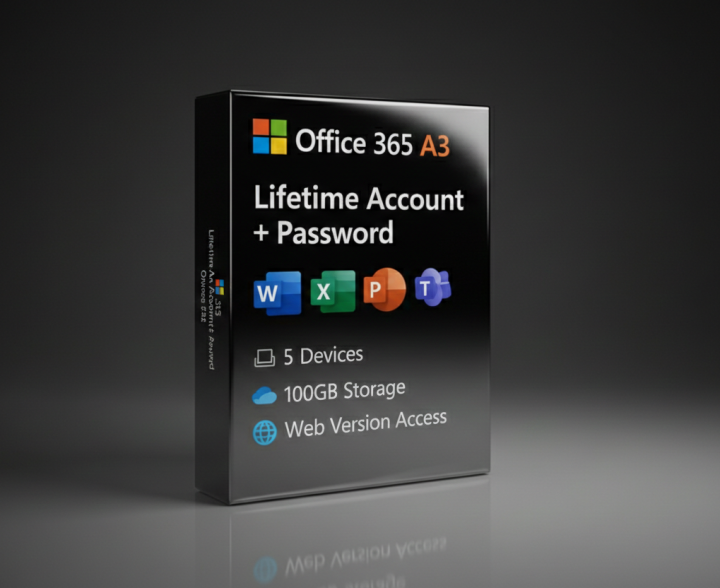 Microsoft Office 365 A3 Lifetime Account + Password | 5 Devices | 100GB ...