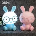【Cathery Baby Store】Cute Rabbit Night Light Study Bedroom Led Nightlight Children Christmas Gift Decor Kids Glasses Bunny Lights.