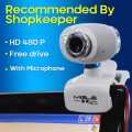 【Good-Love Store】(New) computer camera USB 2.0 480p Laptop computer clip-on USB rotatable night vision HD webcam video online class with mic. 