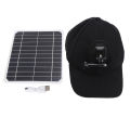 Camping Solar Charger Dual USB Ports 20W Solar Panel with Hat for Fishing. 