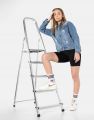 Pavilion DNMX ripped jeans for women Blue Denim Jacket - Casual Slim Fit with Button Closure  High-quality denimDenim Jacket, Women's Jacket, Casual Jacket, Blue Jacket, Streetwear, Outerwear, Slim Fit, Fall Fashion, Jean Jacket,. 