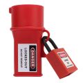Pin and Sleeve Socket Lockout Device, Keys Socket Lockout Padlock Set PP Socket Lock for Industrial Plug.