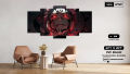 5 Part Wallboard 5Pcs In 1 Set Wall Canvas Art Ready to Hang for Living Room or Bedroom Home Decoration On Wall Canvas Painting Wall Anime Wallboard.