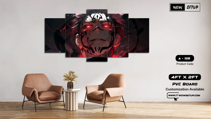 5%20Part%20Wallboard%205Pcs%20In%201%20Set%20Wall%20Canvas%20Art%20Ready%20to%20Hang%20for%20Living%20Room%20or%20Bedroom%20Home%20Decoration%20On%20Wall%20Canvas%20Painting%20Wall%20Anime%20Wallboard%20-%20Image%202