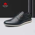 DECARSDZ Men Geunine Leather Shoes Man 2022 Spring Autumn Fashion Comfy Lace-Up Men Shoes High Quality Men Causal Shoes.