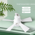 Socket Fan Light with Remote, Ceiling Fan with 3-Speeds, Dimmable LED, E27 Base, Cordless Light Socket Fan Easy Install. 