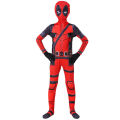 Superhero Deadpool Costume Halloween Cosplay Jumpsuit Boys Fantasy Movie Character Mask Tights with and Bag Holiday Set.