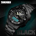 SKMEI 1370 Stainless Steel Waterproof Wrist Watch. 