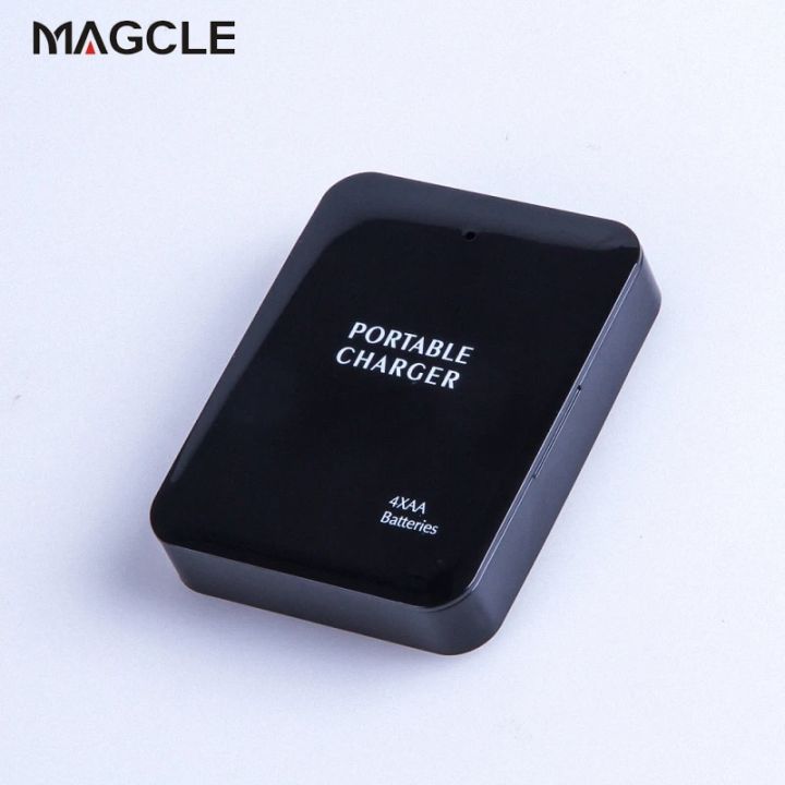 【YIYANGMAOYI111】MAGCLE Powerbank 4X AA Battery Emergency USB Power Charger Universal For Iphone Samsung Xiaomi Huawei