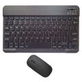 Wireless Keyboard and Mouse Set: Compact Bluetooth Keyboard (Rechargeable) with Matching Mouse. English Ergonomic Design for a Comfortable Experience on iPad, Tablets, Phones, Laptop, Android, iOS, and Windows.