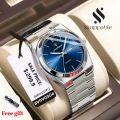 POEDAGAR 930 Men's New Luxury Luminous Date Week Stainless Steel Quartz Watch For Men. 