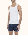 Pack of 3 Pcs Combo Men's Round Neck Sleeveless Cotton Tank Top From Levin.