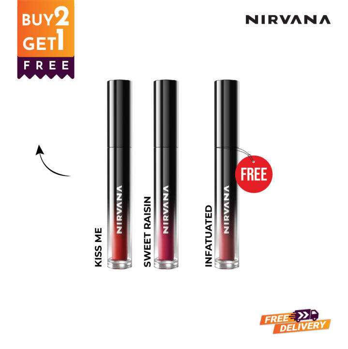 Nirvana Color Liquid Matte Lipstick (Exclusive Buy 2 Get 1 Free)
