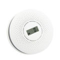 Migeet Smoke and Carbon Monoxide Alarm Smoke Detector Carbon Monoxide Detector Powered by batt-erys with LCD Display Voice Warning. 