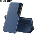 【Lejia】Phone flip case Samsung Galaxy A52 clear window view smart PU leather stand Holder phone case for A52 flip back cases. 