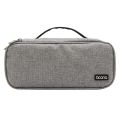 【DM bag factory Store】BOONA Portable Travel Storage Bag Storage for Laptop Adapter,Power Bank,Data Cable,Charger,Gray. 