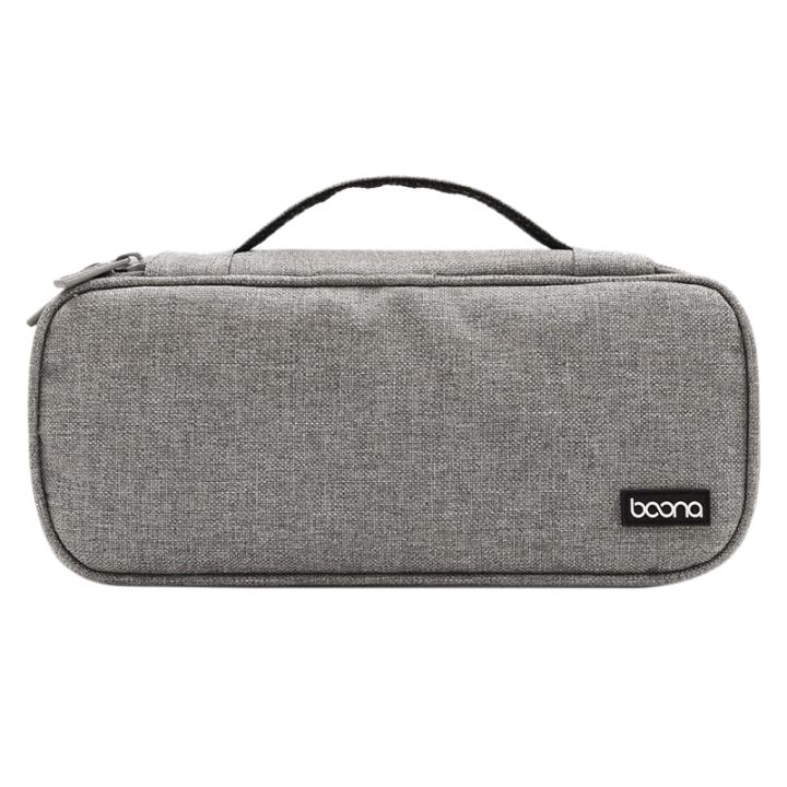 【DM bag factory Store】BOONA Portable Travel Storage Bag Storage for Laptop Adapter,Power Bank,Data Cable,Charger,Gray