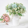 1 Bouquet Silk Cloth Artificial Flower Home Office Ornament Wedding Party Decor.