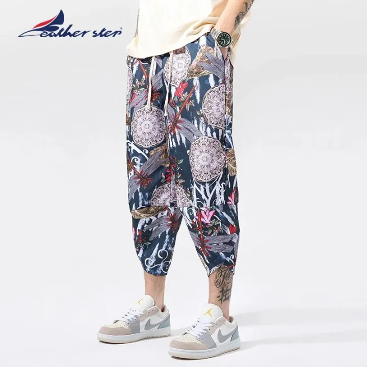Vintage%20Male%20Aladdin%20Pants%20Baggy%20Cotton%20Man%20Harem%20Pants%20with%20Pocket%20Men%20Hip-hop%20Harem%20Casual%20Floral%20Pants%20Wide%20Leg%20Trousers%20-%20Image%203