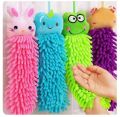 MICROFIBER HAND TOWEL WITH CARTOON HEAD.