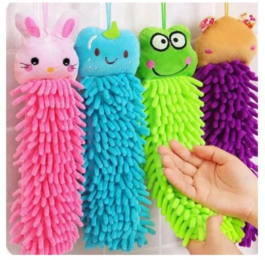 MICROFIBER HAND TOWEL WITH CARTOON HEAD