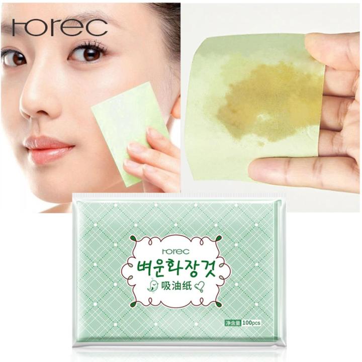 Oil Absorbing Tissues, 100Pcs Oil Absorbing Blotting Paper Sheet Refreshing Oil Control Film Facial Tissue Makeup Tool Face Clean Blot Papers for Oily Skin Care Blotting Paper Remove Excess Oil Shine