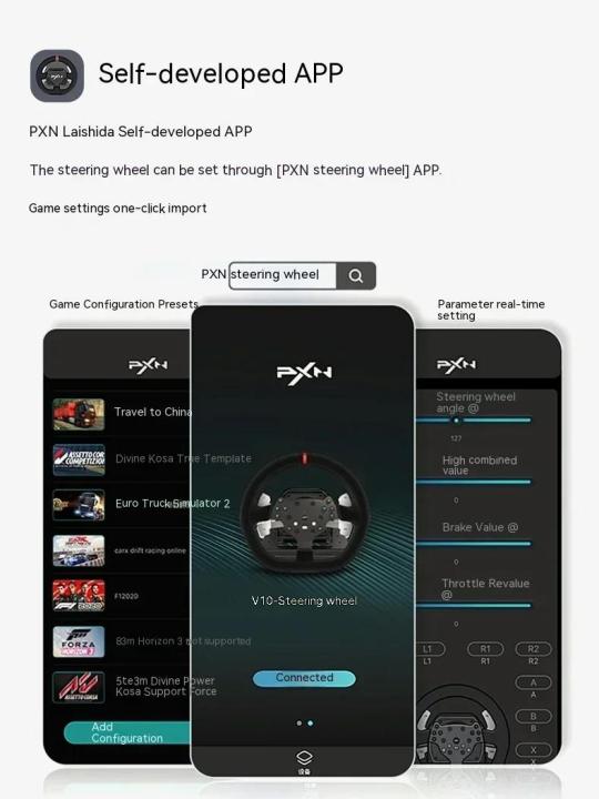 Original%20Pxn%20V10%20Gaming%20Steering%20Wheel%20Wired%20900%20Rotation%20Controller%20ForceGame%20Steering%20Wheel%20For%20Ps3/Ps4/Switch/Xbox%20Man%20Gifts%20-%20Image%205
