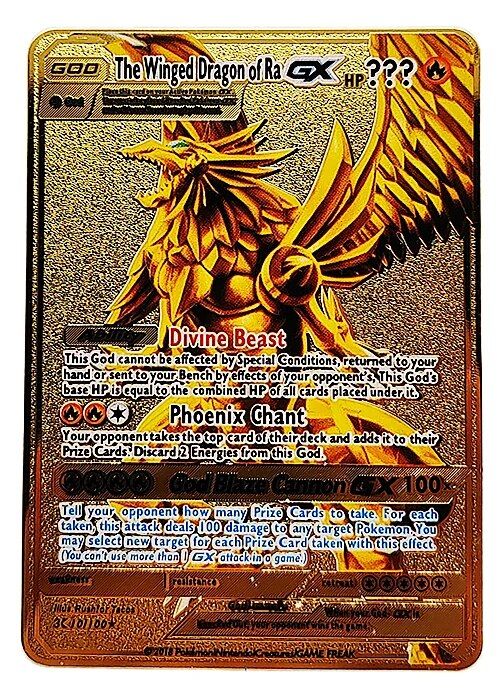 【Happy baby toy store】Hard Metal Pokemon Cards Golden Pokemon Letter Metal Pikachu Mewtwo Charizard Vmax Collection Trading Battle Card