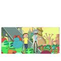 Oversized padded mouse pad, rick and morty cartoon anime peripheral, keypad, study desk pad. 