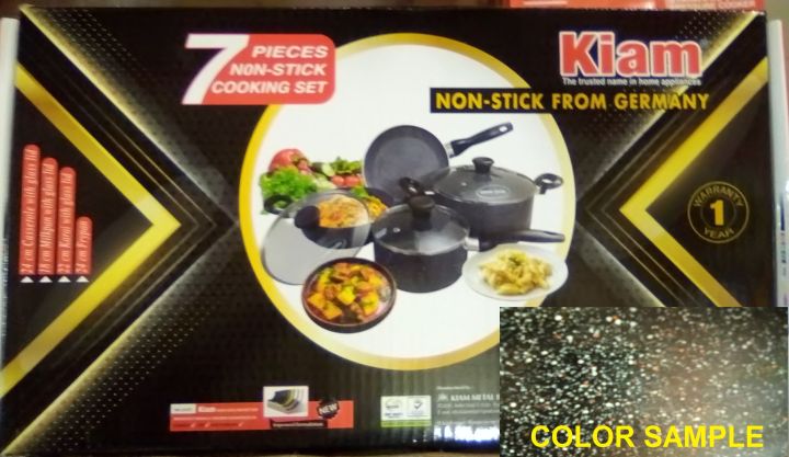 Kiam%20Non%20Stick%207%20Pcs%20Cookware%20Set%20For%20Superior%20Release%20-1Pc%20Casserol,%201Pc%20Fry%20pan,%201Pc%20Karai%20and%201Pc%20Milk%20pan%20with%203%20lids%20-%20Image%203
